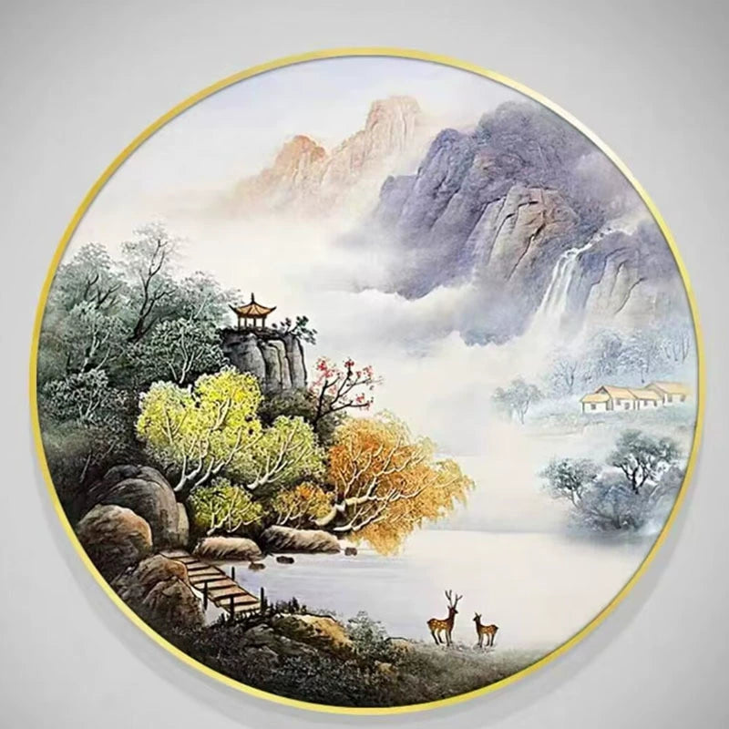 Hand-painted oil painting new Chinese landscape