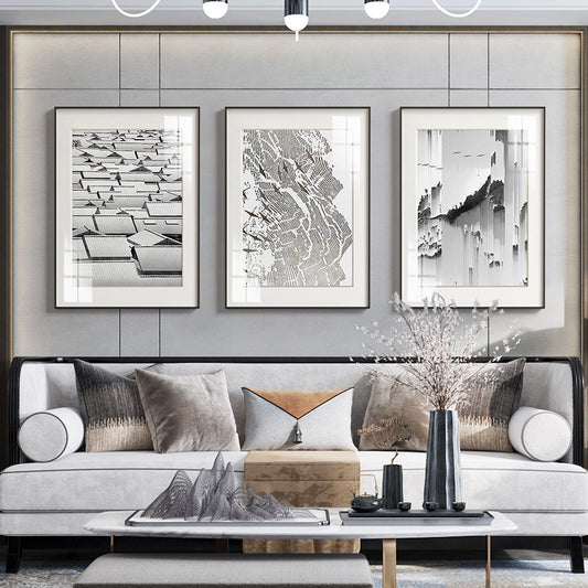 Feng Shui Ink Black and White Painting