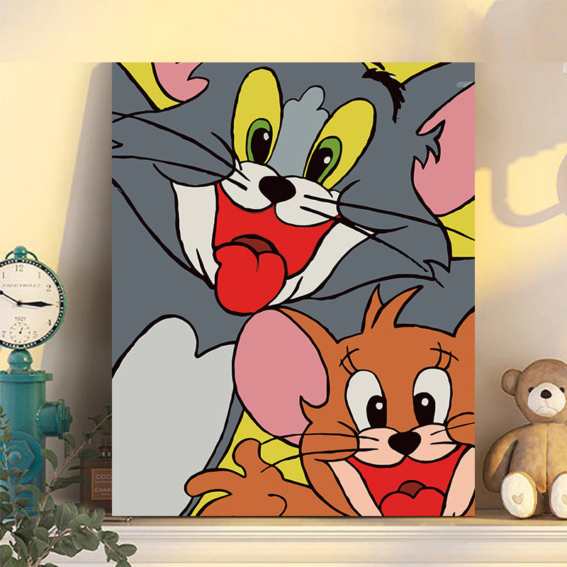 Hand-painted cartoons for children.