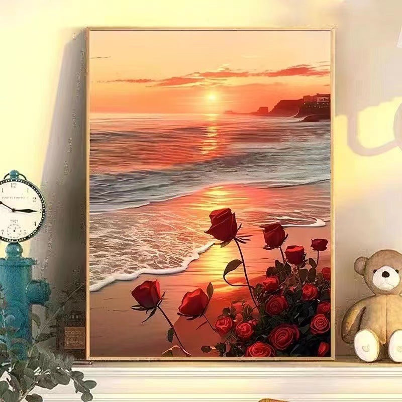 Flower digital oil painting DIY coloring