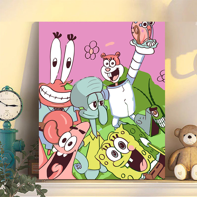 Hand-painted cartoons for children.