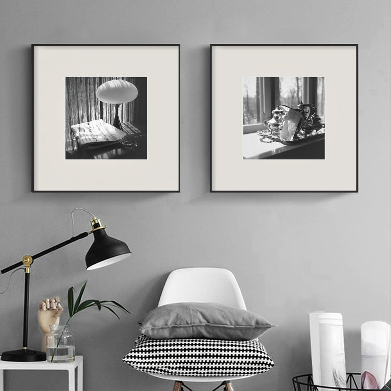 French black and white photo paintings