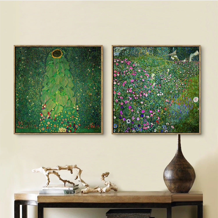 Klimt oil painting landscape