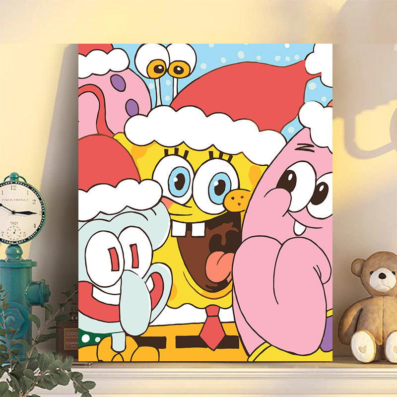 Hand-painted cartoons for children.