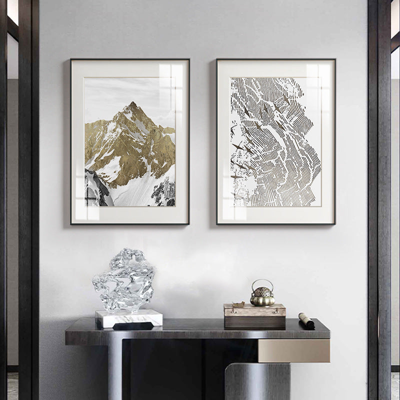 Feng Shui Ink Black and White Painting