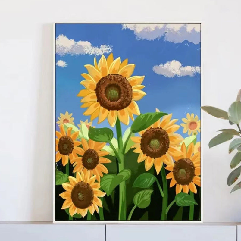 Flower digital oil painting DIY coloring